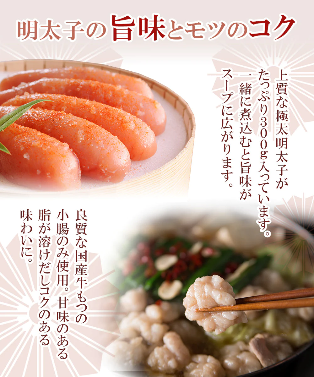 3人前 博多名物 明太もつ鍋セット