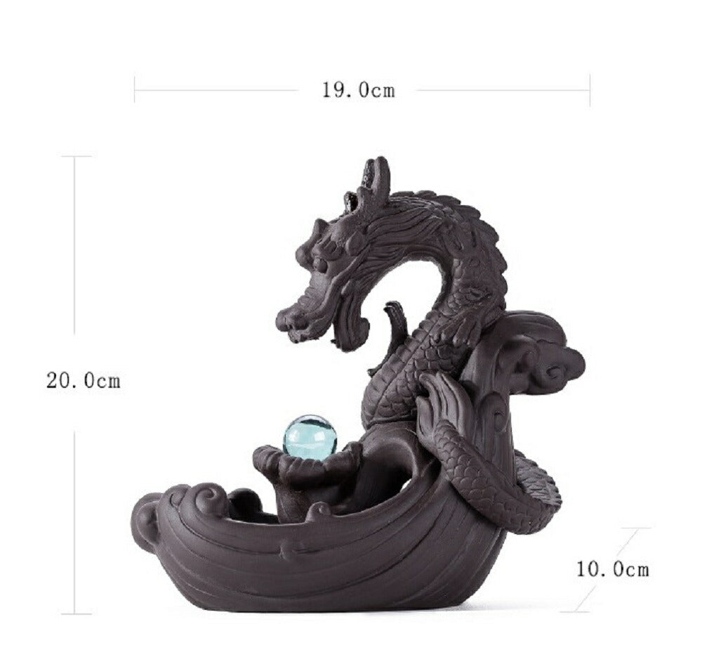 龍のお香スタンド 竜のお香スタンド 倒流香 陶器 ドラゴン インテリア