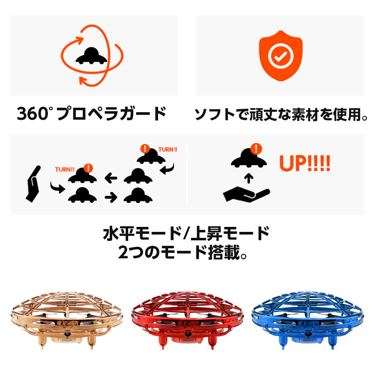 RED　ドローン トイドローン 子供 UFOドローン dr-001
