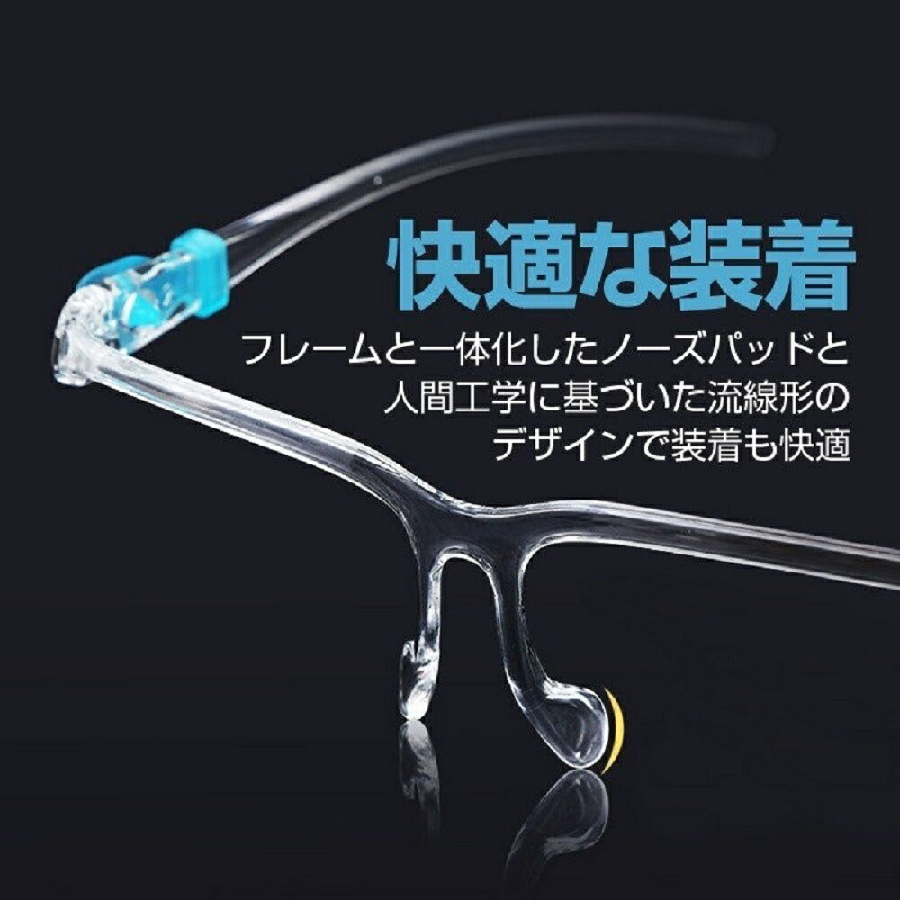100枚セット　フェイスシールド メガネ型 クリア 軽量 PC素材 軽量 透明シールド シールド取り換え可 防塵飛沫対策 簡単装着 フェイスガード お得 医療用 デンタル 透明マスク 感染 飛沫感染 対策 感染予防