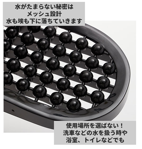 【ブラック・ラージ（～27cm）】 サンダル 通販 レディース メンズ スリッパ サンダル どっちも前 ぬぎっぱ つっかけ ぞうり 屋外 ベランダ 穴開きサンダル ウォータースルー マルチサンダル バルコニー ベランダ