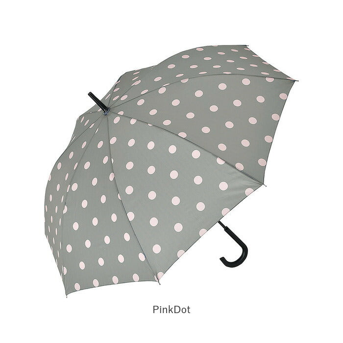 【PinkDot・長傘】 ダンケ Danke 長傘 通販 軽量 晴雨兼用 雨傘 日傘 傘 かさ UV 紫外線カット 撥水 抗菌 ユニセックス スタイリッシュ おしゃれ ギフト プレゼント