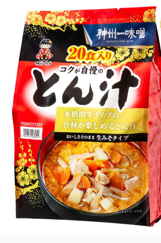 神州一味噌とん汁 10食 味噌とん汁 豚汁　生みそタイプ  宮坂醸造 神州一味噌