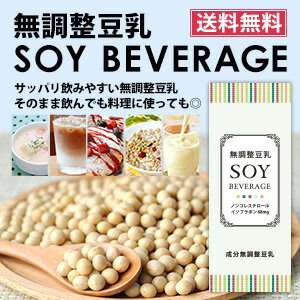 無調整豆乳 SOY BEVERAGE [ソイ ビバレッジ] 200ml紙パック×24本［賞味期限：2022年10月1日］4ケースまで1配送でお届けします北海道・沖縄・離島は送料無料対象外【2〜3営業日以内に出荷】【送料無料】豆乳 無調整