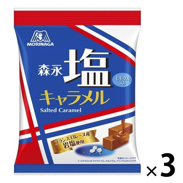 【たっぷり3袋+おまけ付き！】塩キャラメル袋 森永製菓