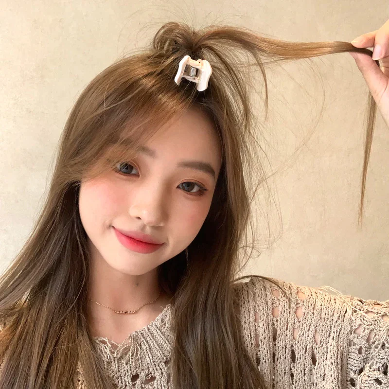 【ブルー】前髪カーラー クリップ 2個セット くるん くるりん ヘアカーラー 巻き髪 クリップ付