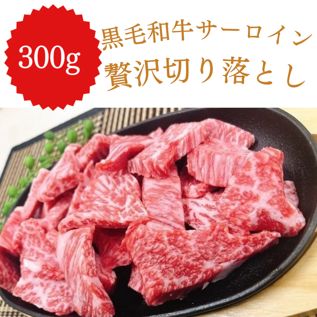 【肉の日】【100gあたり960円】黒毛和牛サーロイン贅沢切り落とし 300g