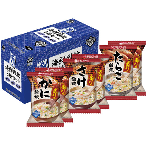フリーズドライ アマノフーズ 炙り海鮮雑炊 3種6食 ×2箱