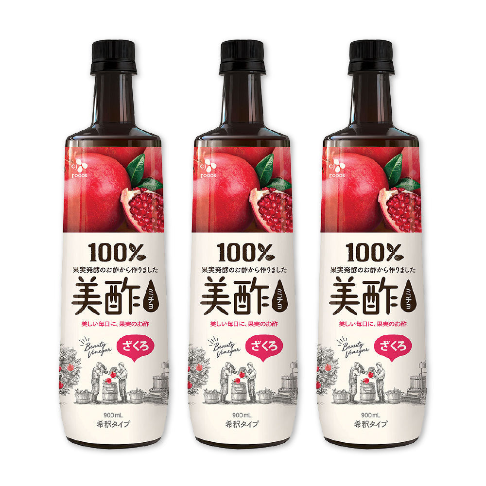 【タイムセール】美酢 ざくろ 900mL 3本セット 希釈タイプ 韓国（飲む酢 お酢ドリンク みちょ ミチョ）水 炭酸水 牛乳 割り方色々！