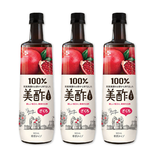 【タイムセール】美酢 ざくろ 900mL 3本セット 希釈タイプ 韓国（飲む酢 お酢ドリンク みちょ ミチョ）水 炭酸水 牛乳 割り方色々！