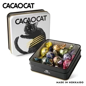 ●夏期休売【新千歳空港 お土産】CACAOCAT 缶 ホワイト【チョコ8個入×1缶】DADACA 北海道プレミアムチョコレートカカオキャット ダダカ 猫 ホワイトデー