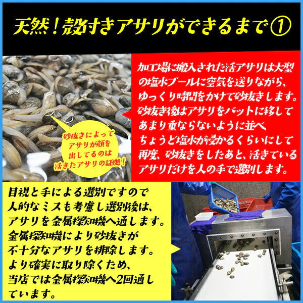 【送料無料】天然 殻付きアサリの旨味ボイル どっさり1kg 冷凍食品 あさり 貝 かい カイ 浅利 お中元【家計お助けSALE】