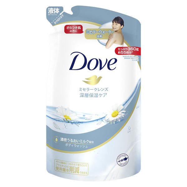 ダヴ(Dove) ボディウォッシュ(ボディソープ) ミセラークレンズ 詰め替え 360g