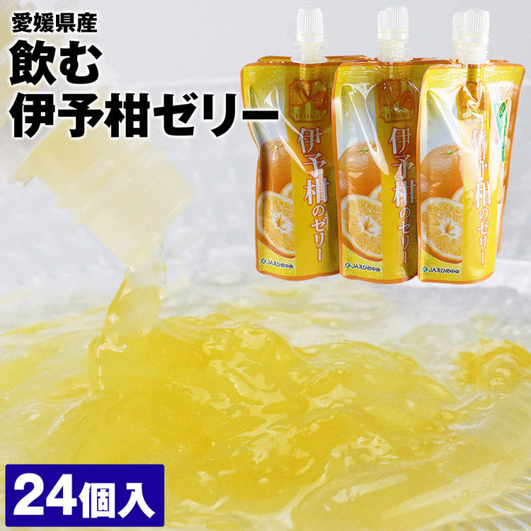 愛媛県産 飲む伊予柑ゼリー 詰め合わせ 24個 (6個入り×4箱) JAえひめ中央 常温便 同梱不可 指定日不可 柑橘 お取り寄せグルメ 食品 ギフト