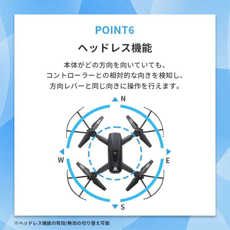 ドローン 小型 カメラ付き ドローン 初心者 小型 軽量 コンパクト 折り畳み式 空撮 空撮映像 広角カメラ オートホバリング 持ち運び 収納ケース付き 技適マーク ギフト DX-DN03 DIXIA TOHO