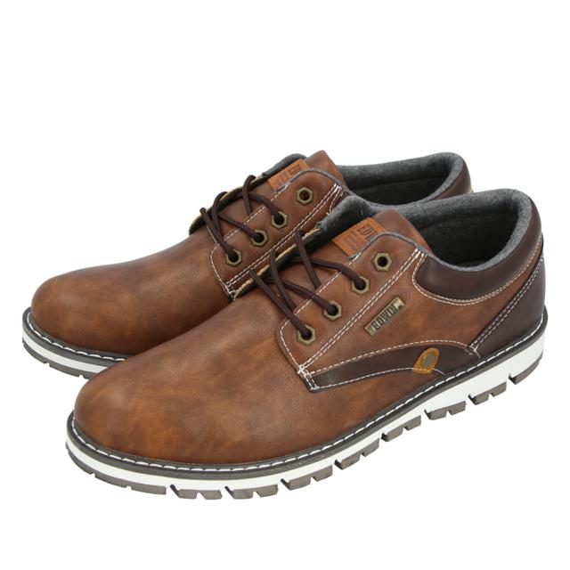 【BROWN・26.5cm】 エドウィン スニーカー 通販 edwin 靴 防水 シューズ メンズ カジュアル ローカット 防滑シューズ 紳士靴 ブラウン ブラック ネイビー レザー 調 おしゃれ 25 26 27 28 cm 敬老の日