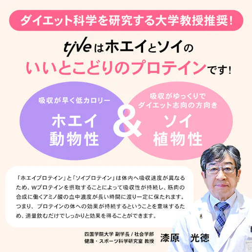 【超シェア買い祭】1kg（500g×2）女性向けプロテイン 【ダークチョコ】 tive プロテイン ホエイプロテインとソイプロテインのＷプロテイン製法 ホエイ ソイ ダイエット 置き換えダイエット 送料無料