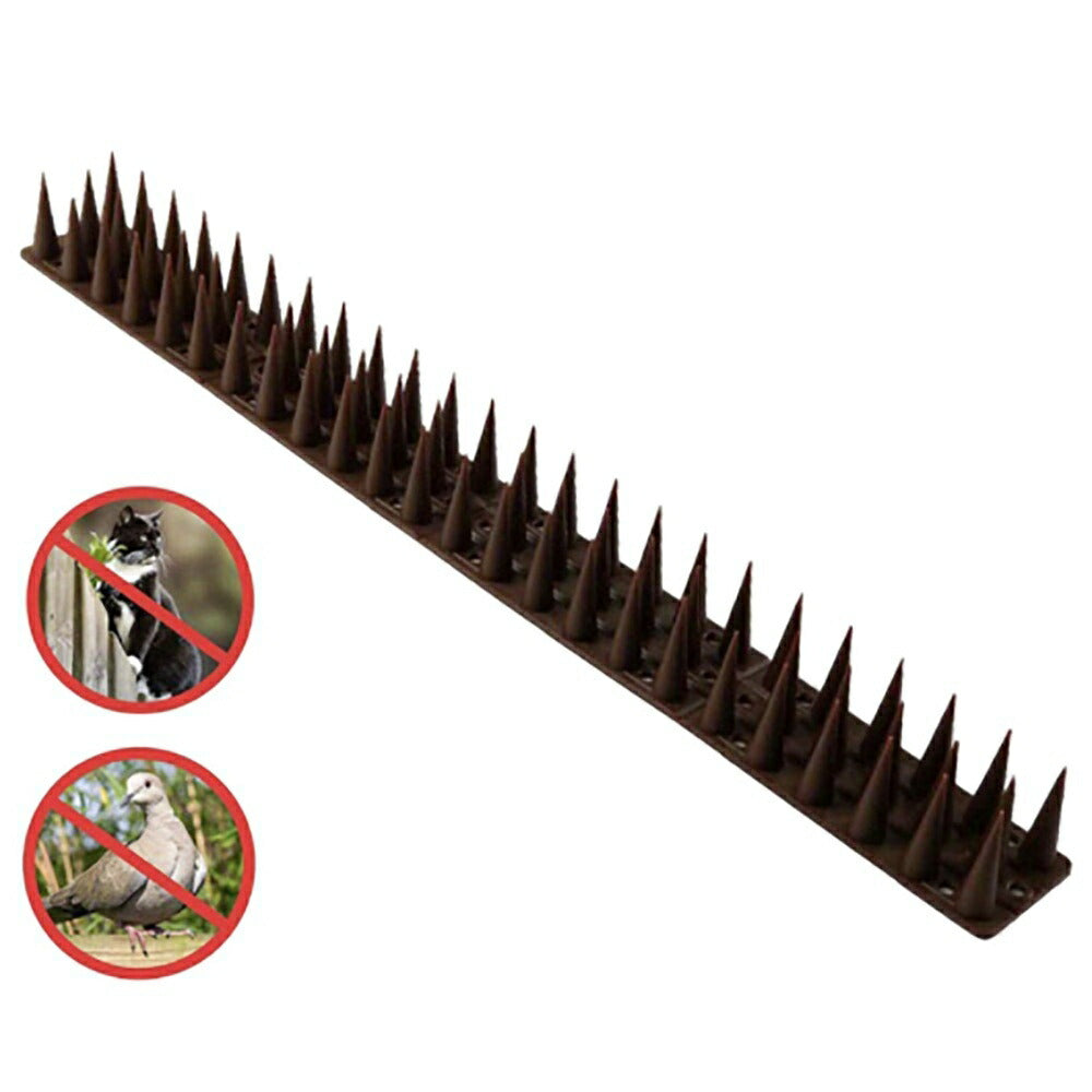 鳥よけ 害獣よけ 3セット とげシート ブラウン シート スパイク 猫マット ベランダ 玄関 ハト避け 猫 糞害対策 侵入防止 予防 害獣 畑 バード 長さカット 可能 防鳥 カラス対策 からすよけ 家庭菜園 農業用品 資材 田畑