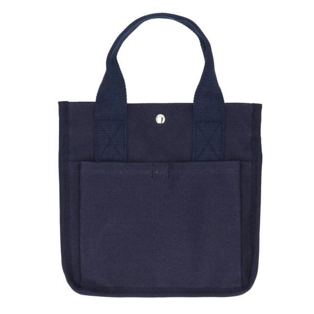 【ネイビー】 ランチバッグ おしゃれ 通販 ミニトートバッグ キャンバス 無地 お弁当 バッグ お弁当袋 ミニバッグ 小さめ 布 レディース メンズ キッズ バック トートバッグ マチ 広い ポケット