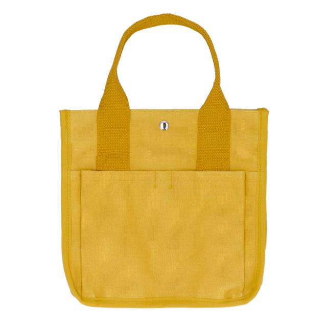 【オレンジ・ランチバッグ】 ランチバッグ おしゃれ 通販 ミニトートバッグ キャンバス 無地 お弁当 バッグ お弁当袋 ミニバッグ 小さめ 布 レディース メンズ キッズ バック トートバッグ マチ 広い ポケット