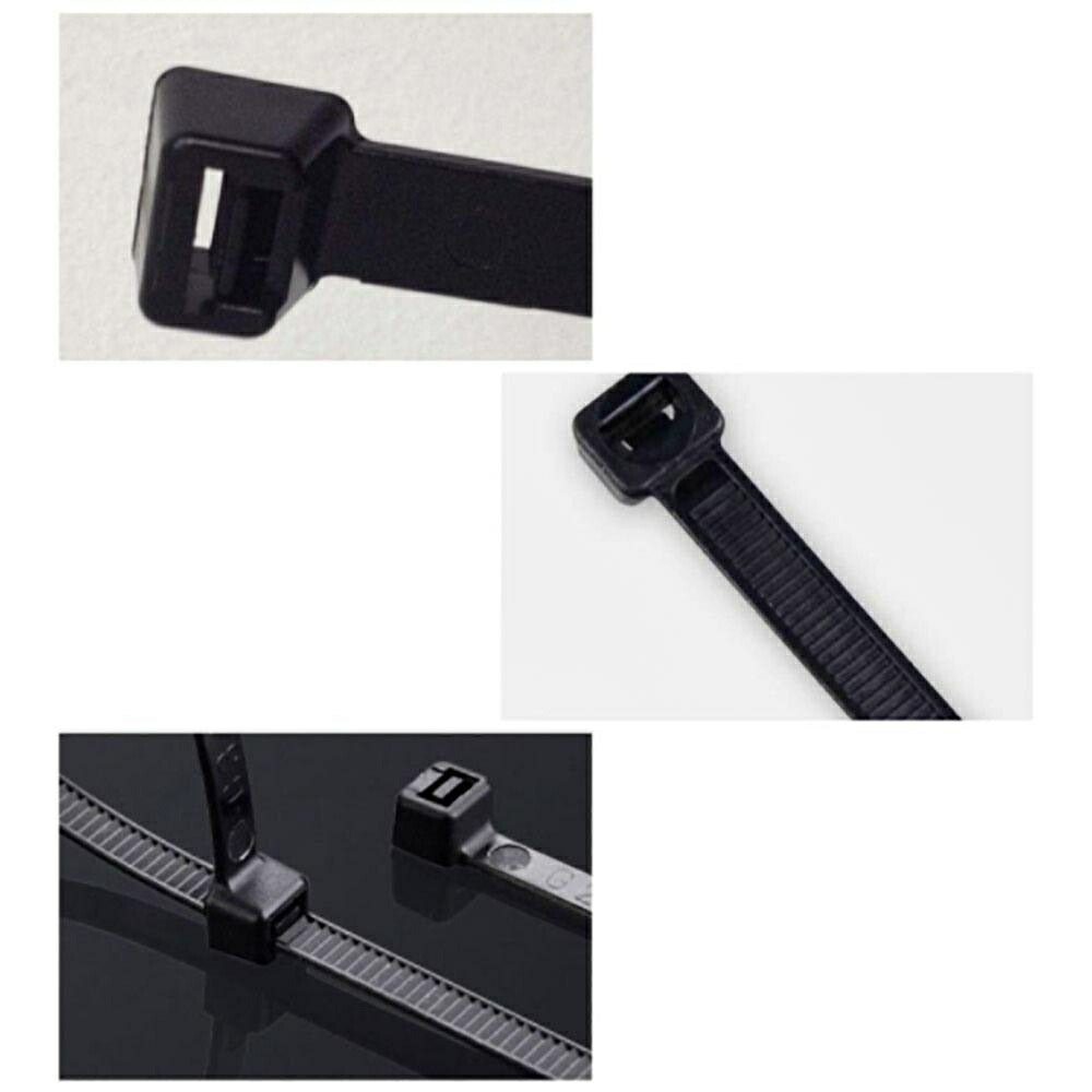 結束バンド ブラック 250本セット インシュロック 黒 多用途 ストラップ 荷物 結束ベルト マジックバンド マジックベルト 荷造りバンド アウトドア キャンプ 旅行 ナイロン 耐候性 屋外 ケーブル LANケーブル まとめる 電気工事