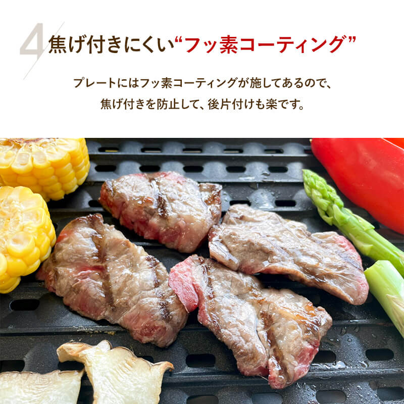 【3人シェア買いでお得】吸煙グリル 調理中の煙を最大約87％カット！EHP-CSL1