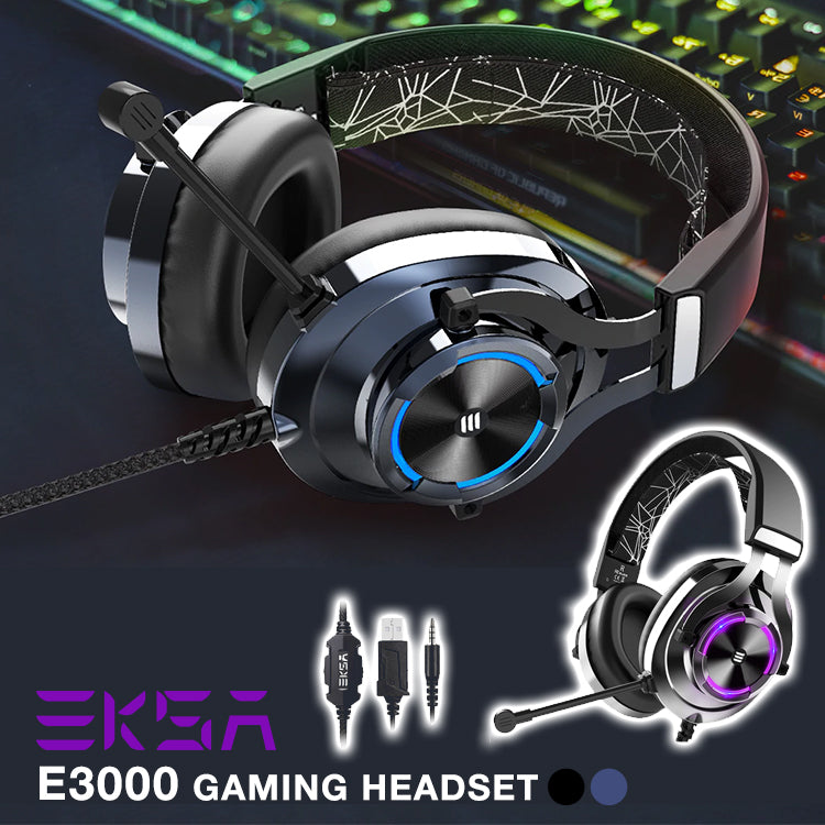 【PlatingBlue】EKSA ゲーミング ヘッドフォン マイク付き eksa-001