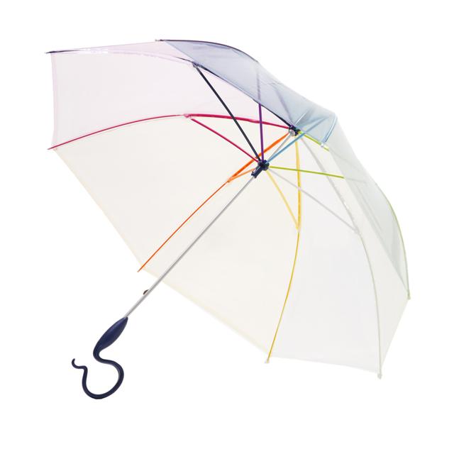 【NAVY・長傘60cm】 ビニール傘 かわいい 通販 ブランド エバーイオン カラフル701 雨傘 レディース 長傘 おしゃれ 60cm グラスファイバー 婦人傘 虹色 レインボー かさ カサ 丈夫 レディース傘 かわいい
