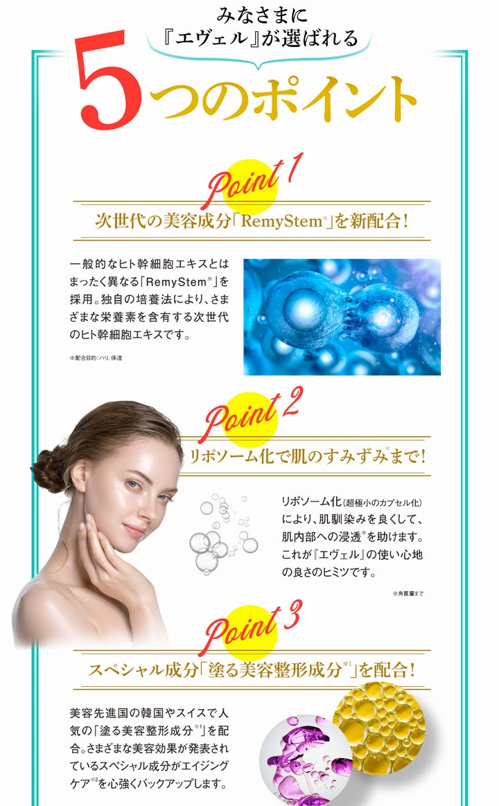 【送料無料】エヴェル オールインワンパーフェクトクリーム ×お得２個《ＥＶＥＲ、３０ｇ、オールインワンクリーム、次世代の美容成分「RemyStem」》