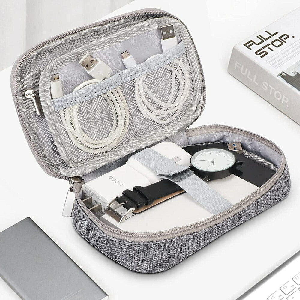 ポーチ 旅行 用 小 19×12×4 グレー 収納 トラベル travel 旅行ポーチ 旅行収納 衣類収納 旅行かばん スーツケース 整理 大活躍 収納ポーチ ランドリーポーチ メッシュポーチ バッグインバッグ インナーバッグ スクエア 薄型