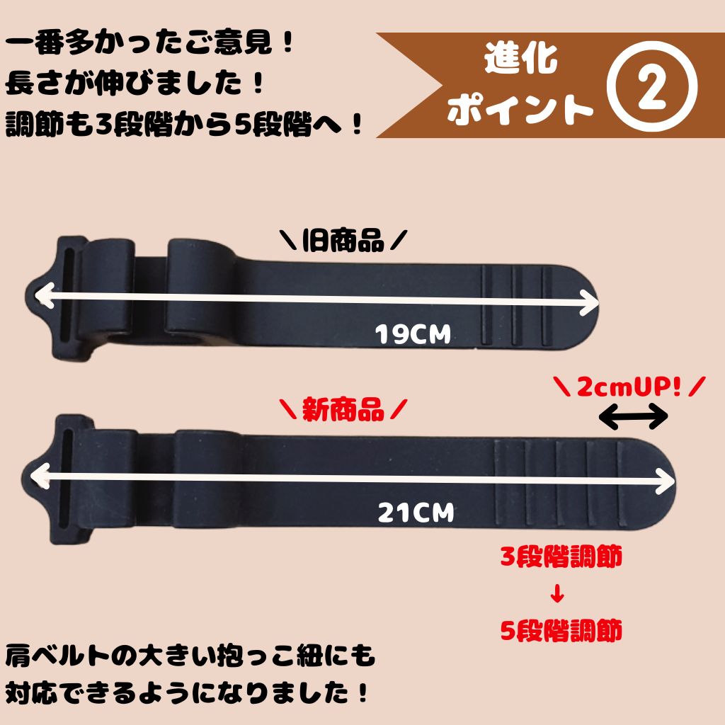 【ブラック】ショルダークリップ プラス ブラック ネイビー ブラウン バッグズレ予防 育児 便利 グッズ 出産 マタニティ ママ パパ 5段階調節 肩への負担軽減 出産祝い プレゼント 贈り物 プチギフト 送料無料