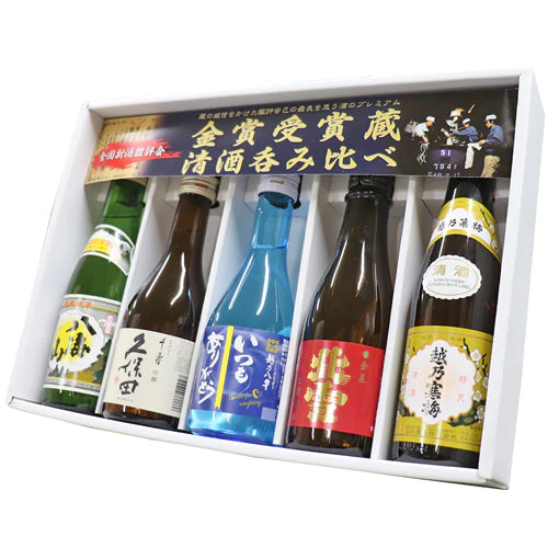 「いつもありがとう」ラベル 新潟の日本酒 飲み比べセット 350mlx5本