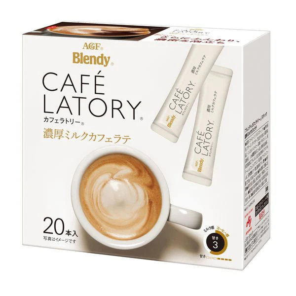 【箱なしバラ売りおまけ付き！】スティックコーヒー　味の素AGF ブレンディ カフェラトリー 濃厚ミルクカフェラテ 1箱（２０本入）