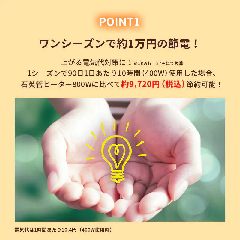 節電 ビームヒーターミニ ホワイト【同じ電気代で約2倍の暖かさの省エネ設計 1シーズンで約１万円の節電】電気 ストーブ 足元 暖房 カーボン セラミック ヒーター 遠赤外線 転倒OFF 速暖 省エネ トイレ 車中泊 キャンプ コンパクト 小型 軽量 RLC-BHMINI(W) RELICIA TOHO