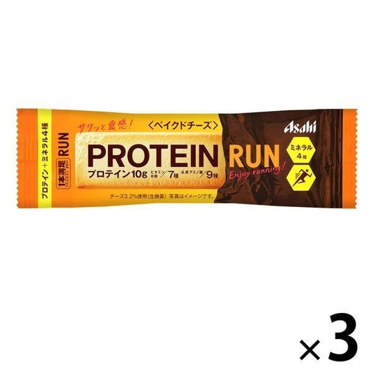 【たっぷり3個+おまけ付き！】1本満足バー プロテイン・ラン ベイクドチーズ 　 アサヒグループ食品