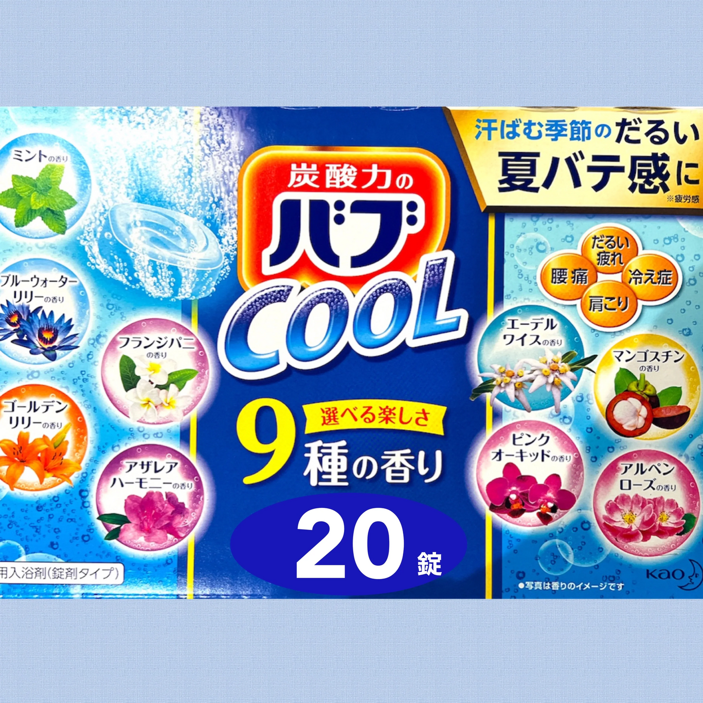 【たっぷり20錠！】花王 バブ クール 入浴剤 9種類の香り COOL