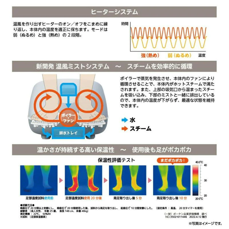 フットスチーマー ドウシシャ MOMiLUX おうちdeスパ ODS-2201 フットバス 足浴 足浴器 フットケア かかとケア 温泉気分 血行促進 リラックス 冷え性 むくみ 対策 プレゼント