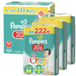 【パンパース パンツ】送料無料 ★Mサイズ 222枚★ パンパース やわらかコットンケア   　(Panpers )【コストコ】
