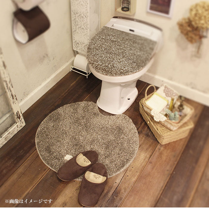 【アイボリー・0】 トイレマット おしゃれ 通販 洗える 55cm × 60cm ふわふわ 洗濯可 丸洗い ナチュラル 滑り止め すべり止め トイレタリー トイレファブリック インテリア OKATO オカトー ブランド