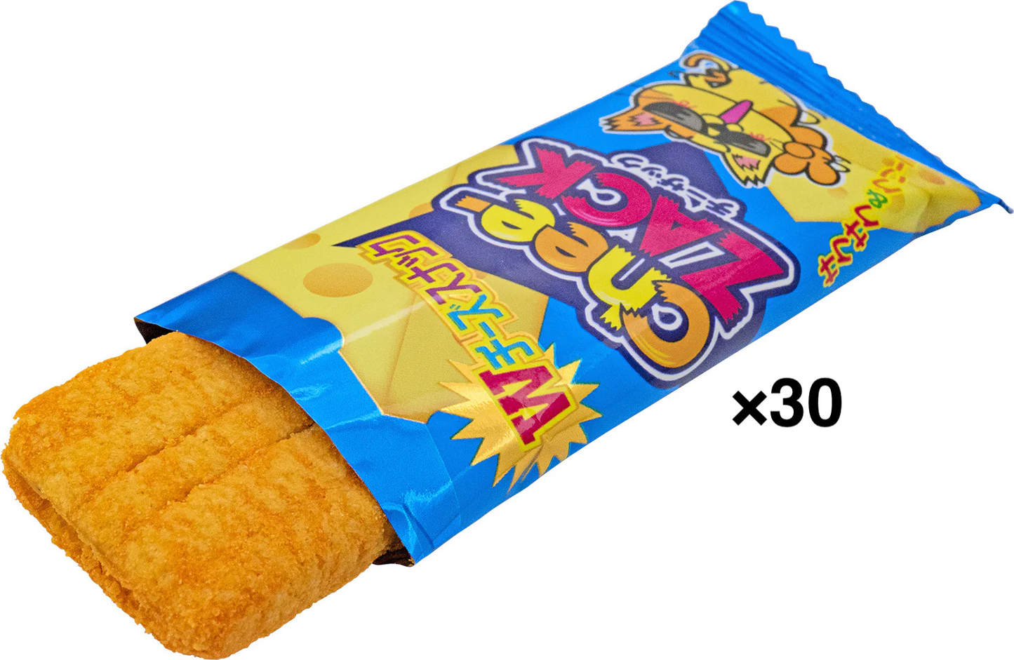 【たっぷり30個！】チーザック 10g 駄菓子 スナック菓子 Wチーズスナック チーズ お菓子　※
