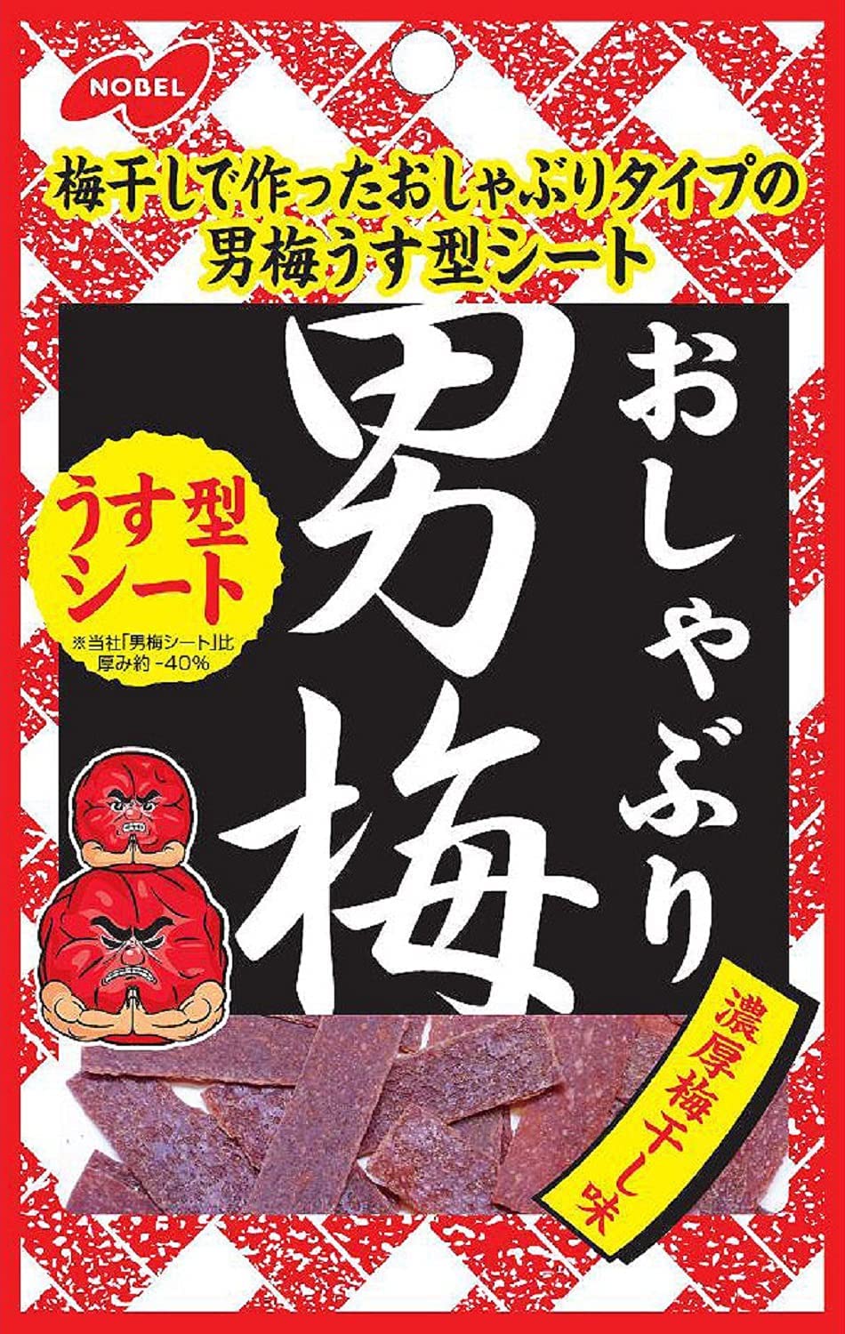 ノーベル製菓 おしゃぶり男梅シート 10g×6袋
