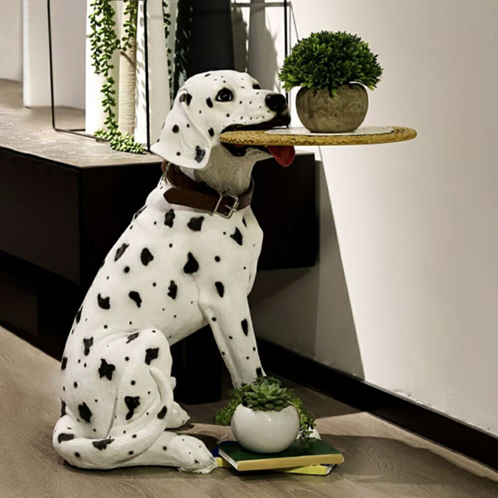【人気商品】テーブル 置物 ダルメシアン 犬 サイドテーブル 高さ53cm インテリア テーブル テレワーク おしゃれ 在宅 パソコンデスク ベッド ノートPC台 ソファーテーブル ミニテーブル コーヒーテーブル ナイトテーブル ベッド ソファ