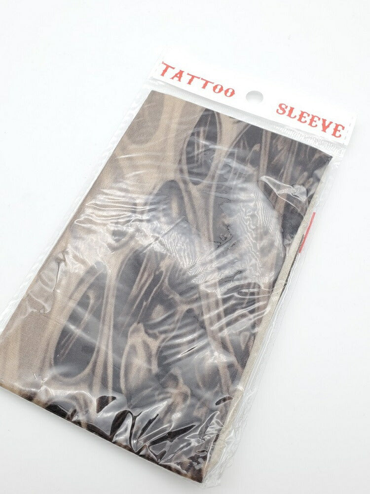 1枚 単品 tattoo タトゥー アームスリーブ 腕カバー ロングタイプ 日焼け止め　紫外線カット uv効果 キャンプ スポーツ 釣り 登山 刺青 イレズミ 墨 ギャング フェイク 宴会 ドッキリ サプライズ クラブ ゴルフ 演劇 コスプレ 衣装 ヤンキー役