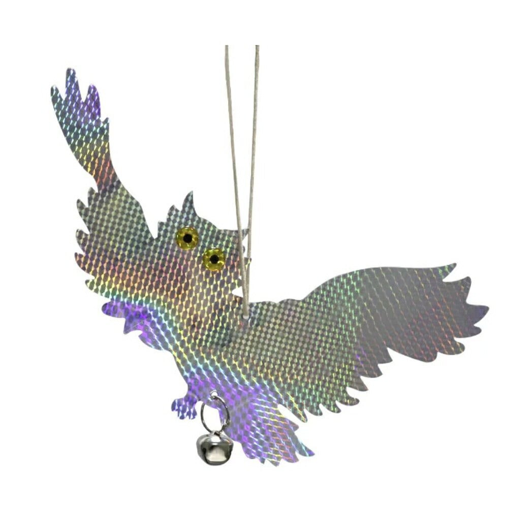 鳥よけ レインボー フクロウ 梟 反射板 鳥よけ 猛禽類 吊り下げ ベランダ 玄関 ハト避け 予防 畑 バード  防鳥 カラス対策 防虫 からすよけ 家庭菜園 農業用品 資材 ベランダ 田畑 鳥害対策 ハト ツバメ スズメ 雀 果樹園 菜園
