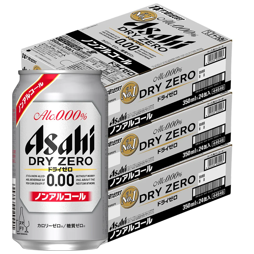 【送料無料】アサヒ ドライゼロ 350ml×3ケース/72本【北海道・沖縄県・東北・四国・九州地方は必ず送料がかかります】