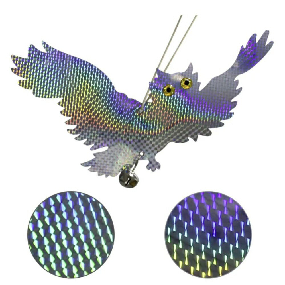 鳥よけ レインボー フクロウ 梟 反射板 鳥よけ 猛禽類 吊り下げ ベランダ 玄関 ハト避け 予防 畑 バード  防鳥 カラス対策 防虫 からすよけ 家庭菜園 農業用品 資材 ベランダ 田畑 鳥害対策 ハト ツバメ スズメ 雀 果樹園 菜園