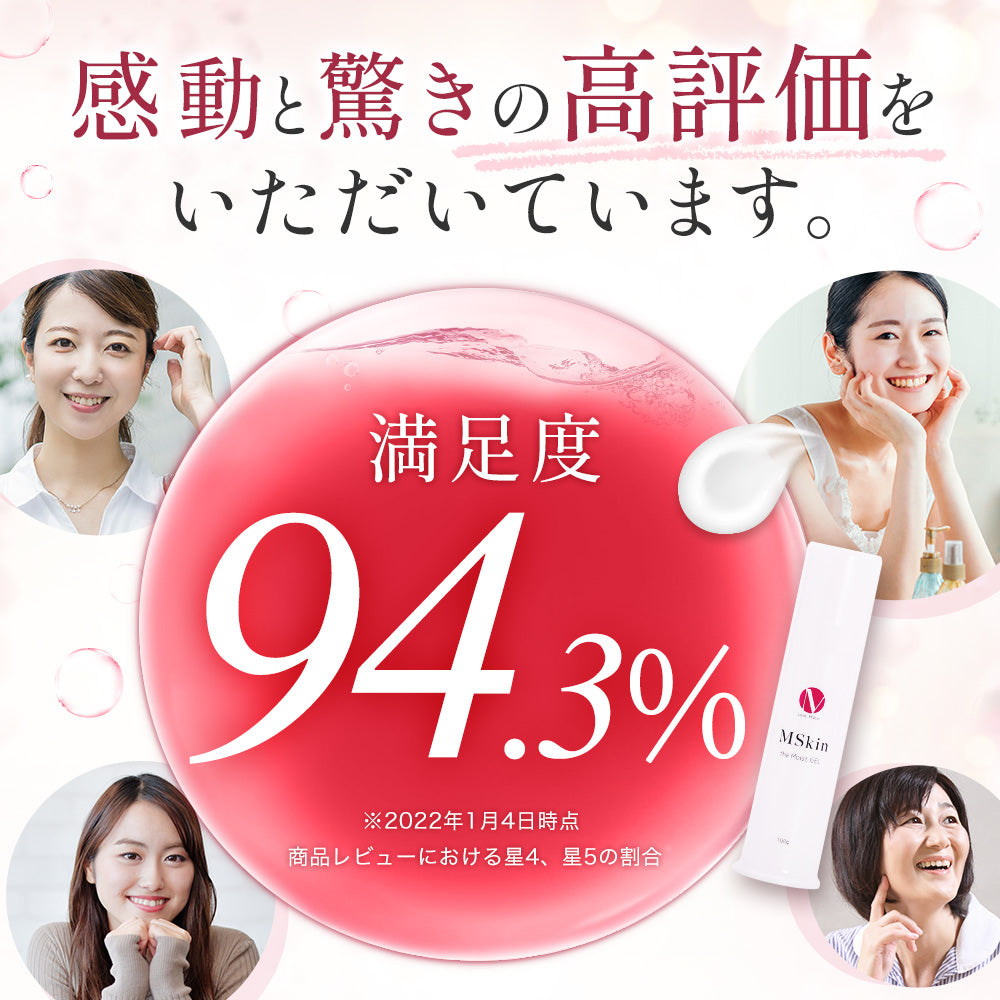 MSkin エムスキン ザ モイストゲル 100g 高保湿 オールインワンジェル 無添加 保湿クリーム 顔 から デコルテ 妊娠腺 にも使える オールインワンゲル しっとりフェイスパック級のゲルクリーム 日本製