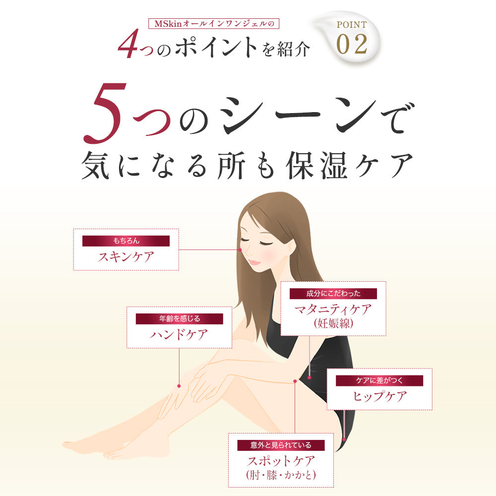 MSkin エムスキン ザ モイストゲル 100g 高保湿 オールインワンジェル 無添加 保湿クリーム 顔 から デコルテ 妊娠腺 にも使える オールインワンゲル しっとりフェイスパック級のゲルクリーム 日本製