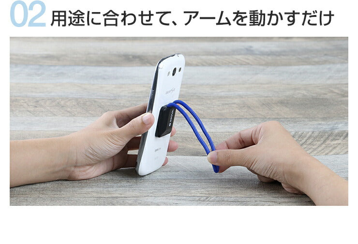 （ブラック）くねくねスマホホルダー  スマホスタンド  エアコン 吹き出し口  後部座席(3R-FLH03)