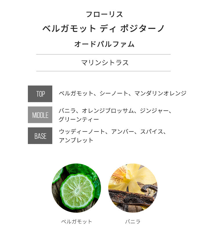 フローリス [ネコポス] ベルガモット ディ ポジターノ FLORIS オードパルファム 香水 お試し 1.5ml アトマイザー ミニ香水